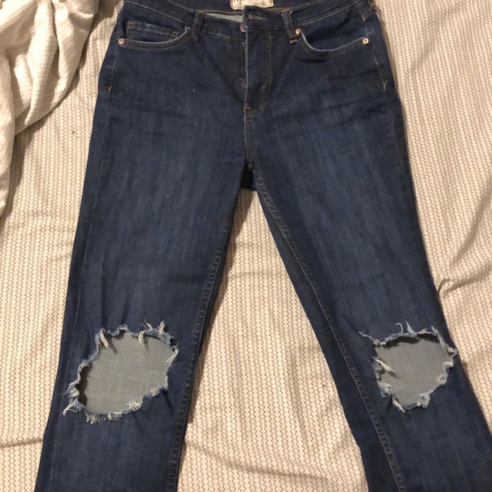 Free People Busted Knee Skinny Jeans